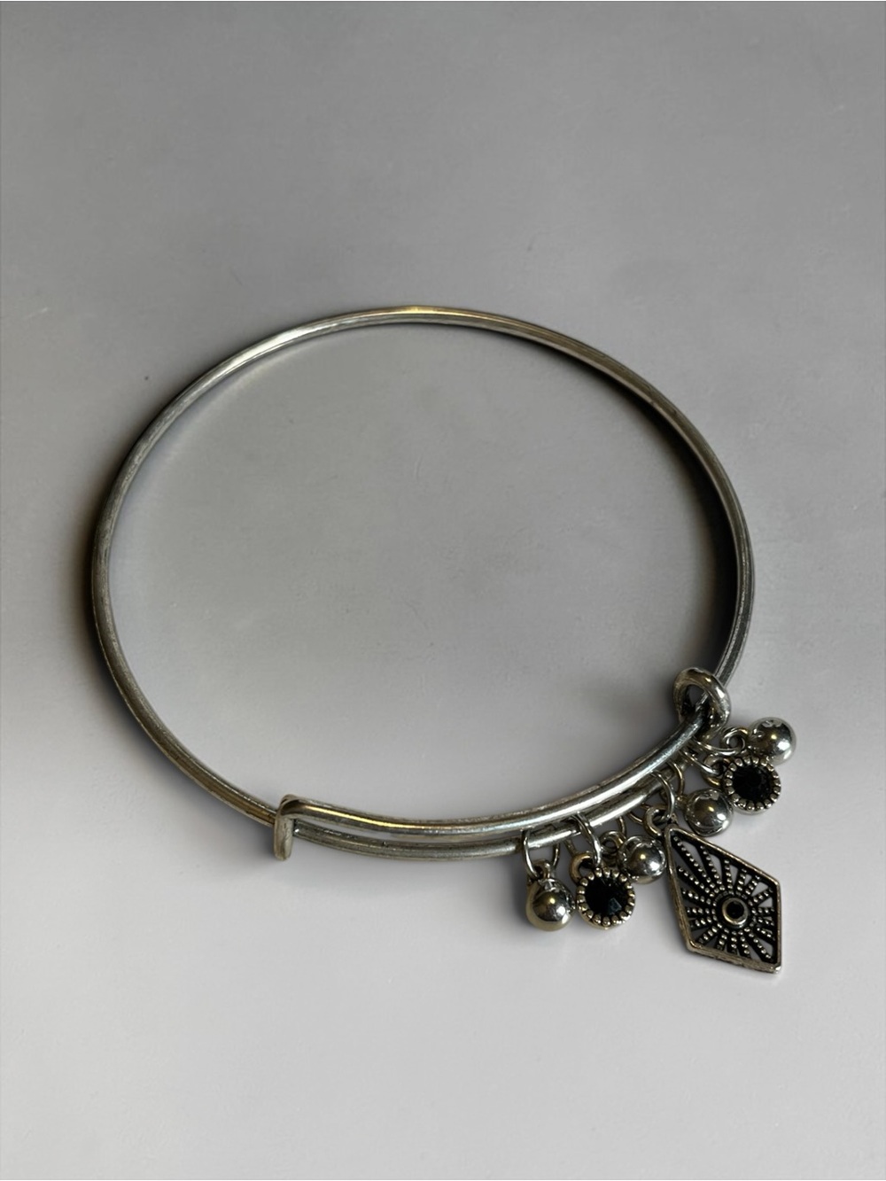 🍭5 for $20🍭 Silver Tone Crystal Charm Bracelet CC X